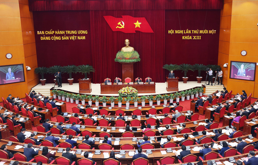 Le 11e Plénum du Parti communiste du Vietnam (PCV) du 13e mandat. Photo: VNA