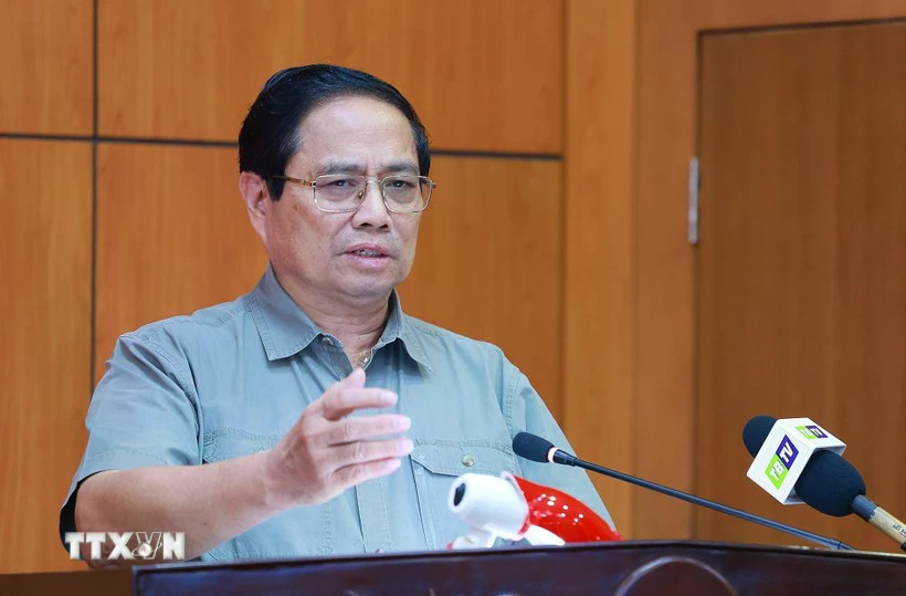 Le Premier ministre Pham Minh Chinh appelle Thai Binh à valoriser ses atouts uniques et à renforcer ses avantages concurrentiels pour réaliser des avancées significatives. Photo: VNA