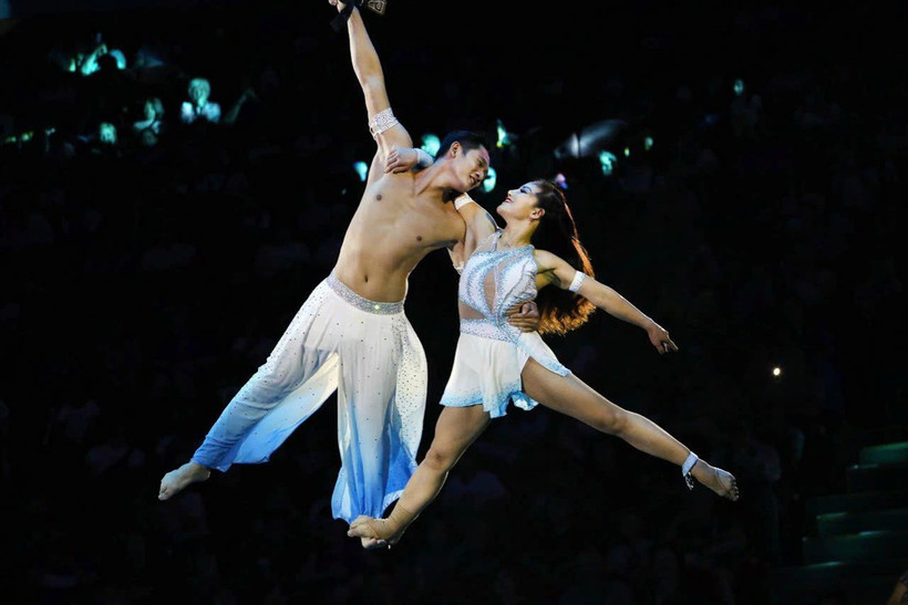 Les artistes vietnamiens lors du festival international de cirque à Almaty. Photo: Théâtre des Arts du Sud