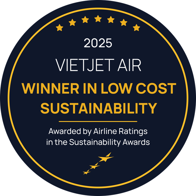 La compagnie aérienne Vietjet a été honorée par AirlineRatings, un organisme international de référence en matière de sécurité et de services aériens. Photo : Vietjet hinh-anh.png