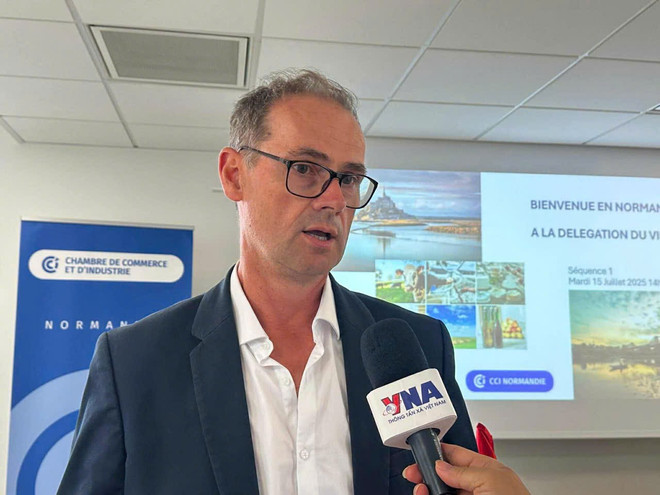 Vincent Laudat, Président de la Chambre de Commerce et d’Industrie (CCI) Normandie. Photo : VNA z6830620627651-8591e031488efe53a76e68458791586e.jpg