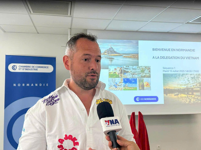David Gallienne, Chef étoilé Michelin, vainqueur de Top Chef 2020, propriétaire du groupe hôtelier-restaurant Le Jardin des Plumes. Photo : Đào Dũng/VNA z6830620660139-ed0335442fdc034dccdaae113521b7ca.jpg