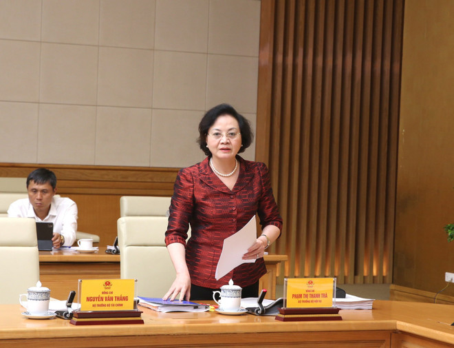 La ministre de l'Intérieur, Pham Thi Thanh Tra lors de la réunion. Photo : VGP nxt8030-1757413468139634647144.jpg