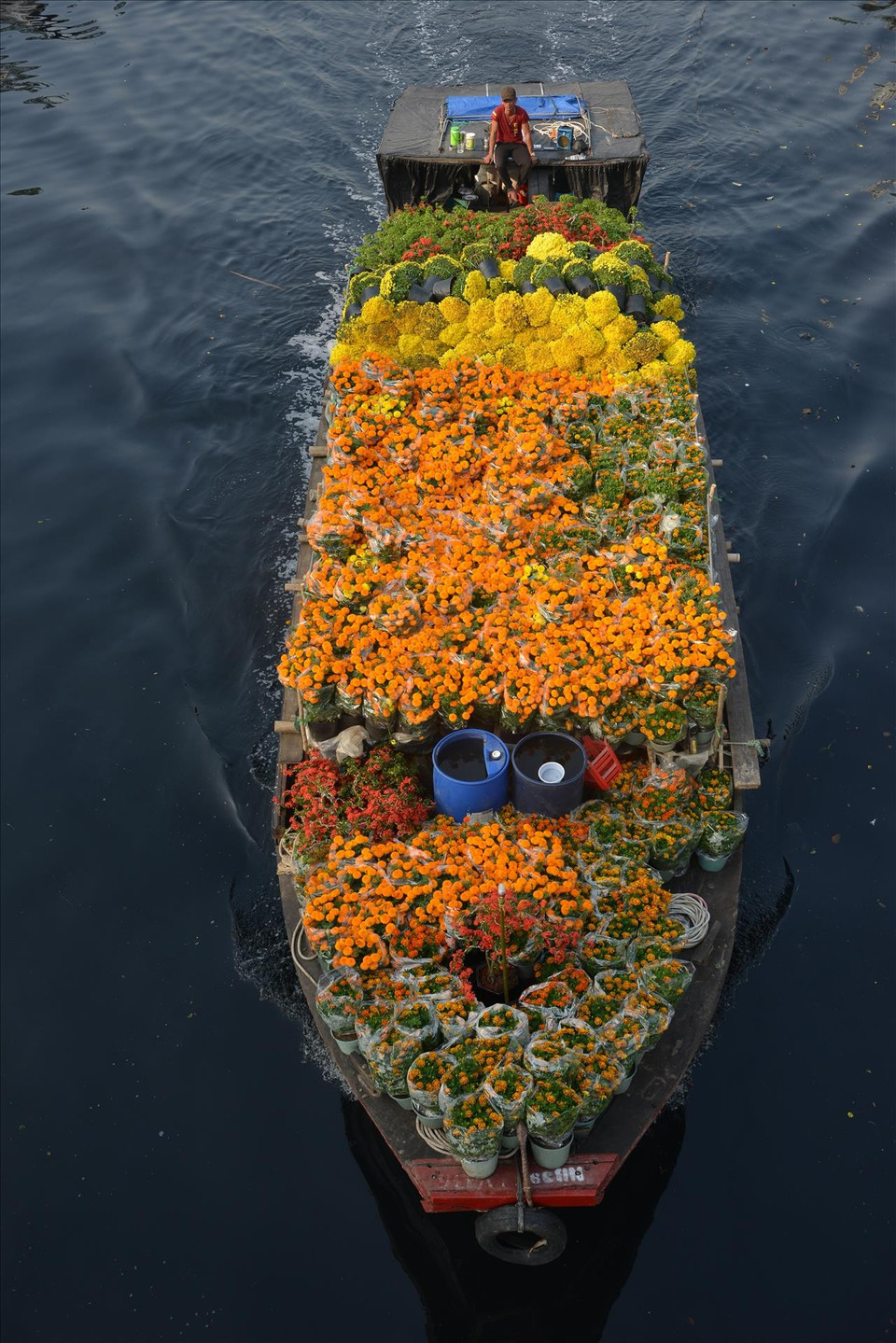 Le marché aux fleurs du printemps de Bên Binh Dông, avec son concept original « sur les quais et sur les bateaux », est devenu un symbole culturel de la ville.
