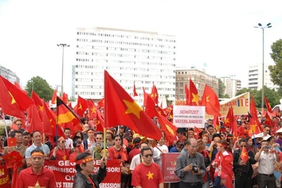 La manifestation des Vietnamiens à Berlin (Source: VNA)