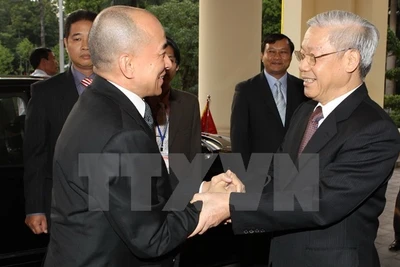 Le secrétaire général Nguyên Phu Trong au Cambodge pour une visite historique
