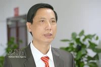 Le Van Thuy, vice-président de l’Association générale des Vietnamiens au Laos, répond à une interview de la VNA. Photo: VNA