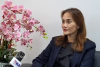 Nguyen Thi Thanh Van, vice-présidente de l’Association des entreprises vietnamiennes en Malaisie, répond à un entretien de la VNA. Photo: VNA