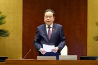 Le président de l'Assemblée nationale, Trân Thanh Mân, préside les séances de questions. Photo: VNA
