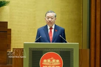 Le secrétaire général et président To Lam prend son allocution d’investiture. Photo: VNA