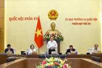 Le président de l’Assemblée nationale, Tran Thanh Man, préside la 55e réunion du Comité permanent de l’Assemblée nationale. Photo: VNA
