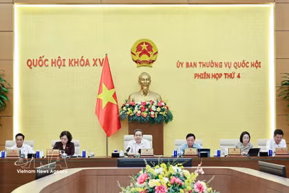 Le président de l'AN Tran Thanh Man s'exprime. Photo: VNA