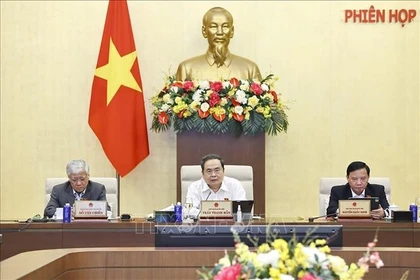 Le président de l'AN Trân Thanh Mân s'exprime. Photo: VNA