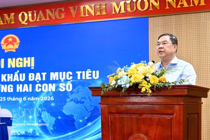 Le vice-Premier ministre permanent Pham Gia Tuc à la conférence. Photo : VNA