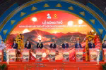 Lors de la cérémonie de lancement du projet de complexe de téléphérique et de tourisme culturel et historique de Dien Bien Phu. Photo : VNA
