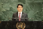 Le 23 septembre (heure locale), au siège des Nations Unies à New York, le président vietnamien, Luong Cuong prononce un discours important lors du débat général de haut niveau de la 80e session de l’Assemblée générale (AG) des Nations Unies. Photo : VNA