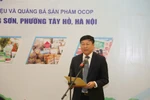 Le vice-président Comité municipal du Front de la Patrie du Vietnam, Pham Anh Tuân, s'exprime lors du séminaire. Photo : https://hanoimoi.vn/