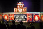 La pièce « Thang Long Capital » est présentée en avant-première dans un espace immersif faisant appel à la technologie du mapping 3D. Photo : VNA