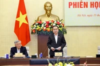 Le président de l’Assemblée nationale, Tran Thanh Man, préside la 4ᵉ réunion du Conseil électoral national. Photo: VNA