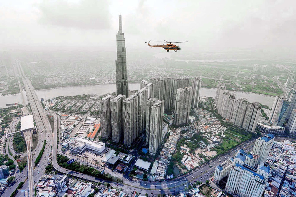 Le Landmark 81, situé dans le complexe urbain haut de gamme Vinhome Central, est le plus haut bâtiment de Hô Chi Minh-Ville.