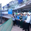 Le Premier ministre Pham Minh Chinh sur le chantier de construction de l’aéroport international de Long Thanh. Photo: VNA