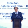 Le Premier ministre Pham Minh Chinh prend la parole lors de l'événement. Photo: VNA