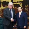 Le Premier ministre Pham Minh Chinh et Eduard Stiphout, vice-président principal du groupe ASML (Pays-Bas). Photo: VNA