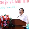 Le vice-Premier ministre Ho Quoc Dung s'exprime lors de l'événement. Photo: baochinhphu.vn