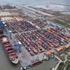 Opérations de chargement et de déchargement de conteneurs au port de Hai Phong, ville de Hai Phong. Photo : VNA