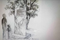 Une stèle à la mémoire des victimes de l'agent orange/dioxine, sera installée au parc Choisy, dans le 13e arrondissement de Paris. Photo: VNA