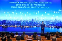 Cérémonie de lancement du Centre d'innovation de Hanoï. Photo: hanoimoi.vn