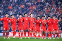 L'équipe masculine de football du Vietnam a été officiellement qualifié pour la phase finale de la Coupe d’Asie 2027. Photo: VFF