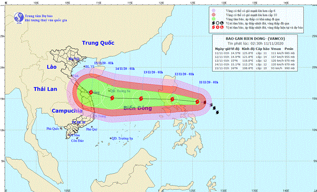 Tempête Vamco: des pluies torrentielles attendues dans le Centre ảnh 1 Tempête Vamco: des pluies torrentielles attendues dans le Centre ảnh 1