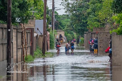 Zone touchée par les inondations dans la province de Maputo, au Mozambique, le 12 janvier 2026. Photo : Xinhua/VNA.