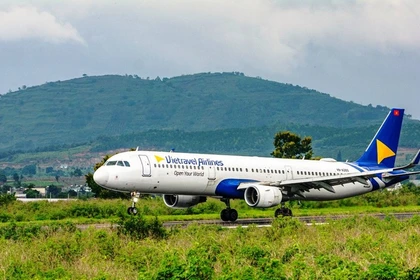 Un avion de la compagnie Vietravel Airlines. Photo : Vietnam+