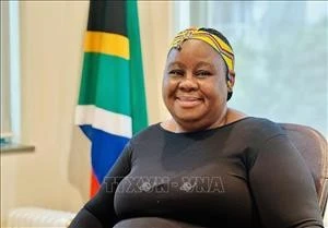 L'ambassadrice d'Afrique du Sud au Vietnam, Vuyiswa Tulelo. Photo: VNA