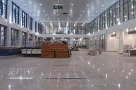 Les travaux du terminal de l'aéroport de Ca Mau sont quasiment terminés. Photo: VNA.