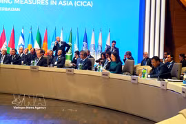 La vice-présidente Vo Thi Anh Xuan intervient au 7e Sommet de la CICA. Photo: VNA