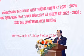 Le président de l'Assemblée nationale, Tran Thanh Man à la conférence consacrée au bilan du travail d’émulation et de récompense durant la législature 2021-2026. Photo: VNA