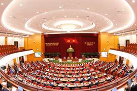 Une session du 4e Plénum du Comité central du Parti. Photo: VNA