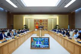 Le Premier ministre Pham Minh Chinh préside la visioconférence pour évaluer l'avancement de la « Campagne Quang Trung ». Photo: VNA
