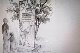 Une stèle à la mémoire des victimes de l'agent orange/dioxine, sera installée au parc Choisy, dans le 13e arrondissement de Paris. Photo: VNA