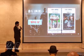 Présentation du projet de film sur le commandant légendaire Tran Hung Dao à Séoul. Photo: VNA