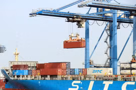 Les ports de Hô Chi Minh-Ville sont toujours en pleine effervescence, avec des navires qui chargent et déchargent des marchandises Photo : VNA