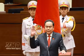 Le président de la 16e Assemblée nationale, Tran Thanh Man, lors de la cérémonie d'investiture le 6 avril 2026 Photo : VNA