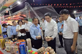 Visiteurs au stand de la ville de Hai Phong. Photo: VNA