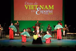 Spectacle artistique en l'honneur de la Journée du Vietnam en Espagne 2017. Photo: VNA