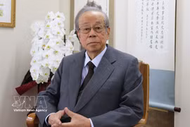 L’ancien Premier ministre japonais Fukuda Yasuo. Photo: VNA