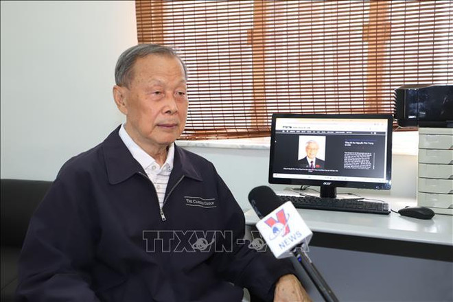 Li Minghan, chercheur sur le Vietnam et le Président Hô Chi Minh, ancien conseiller du film "Nguyen Ai Quoc à Hong Kong". Photo: VNA 5.jpg