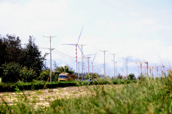 Des éoliennes dans la commune de Cat Tien, district de Phu Cat. Photo: Vietnamplus 1 (1).png